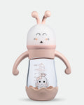 M05 Glass Pink Alien | Wide Neck Large Nipple | 240ml/8oz - Roots Natural