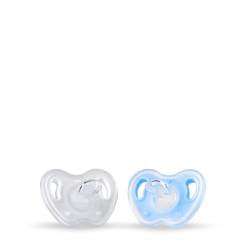 T0003 White & Blue | Twin Pacifier | 2 Pieces Box