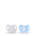 T0003 White & Blue | Twin Pacifier | 2 Pieces Box