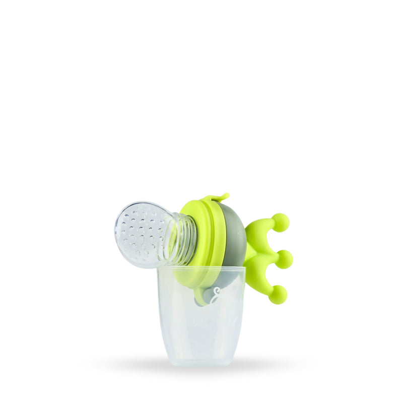 F0007 Green | Food Feeder With Cap