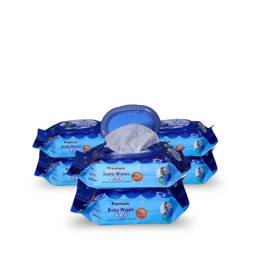 T0006 Premium Baby Wipes | Small 6 Pack Wipes Value Pack