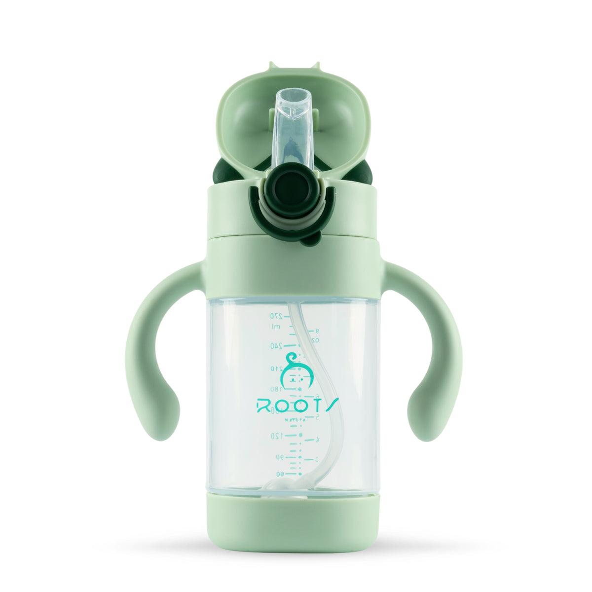 J1007 Sparrow Green | Straw Training Cup | 300ml\9oz - Roots Natural