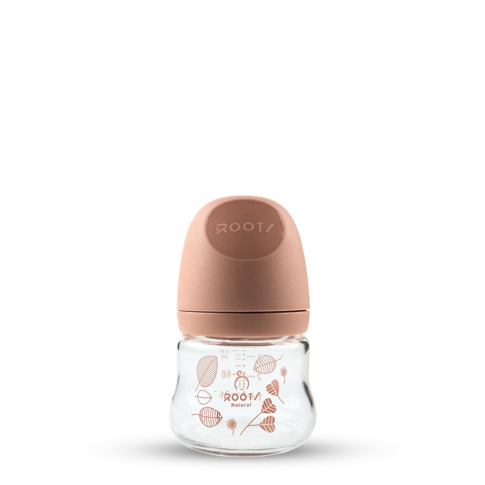 M06 Premium Coral Pink Glass |  Wide Neck Baby Feeder | 100ml/3oz