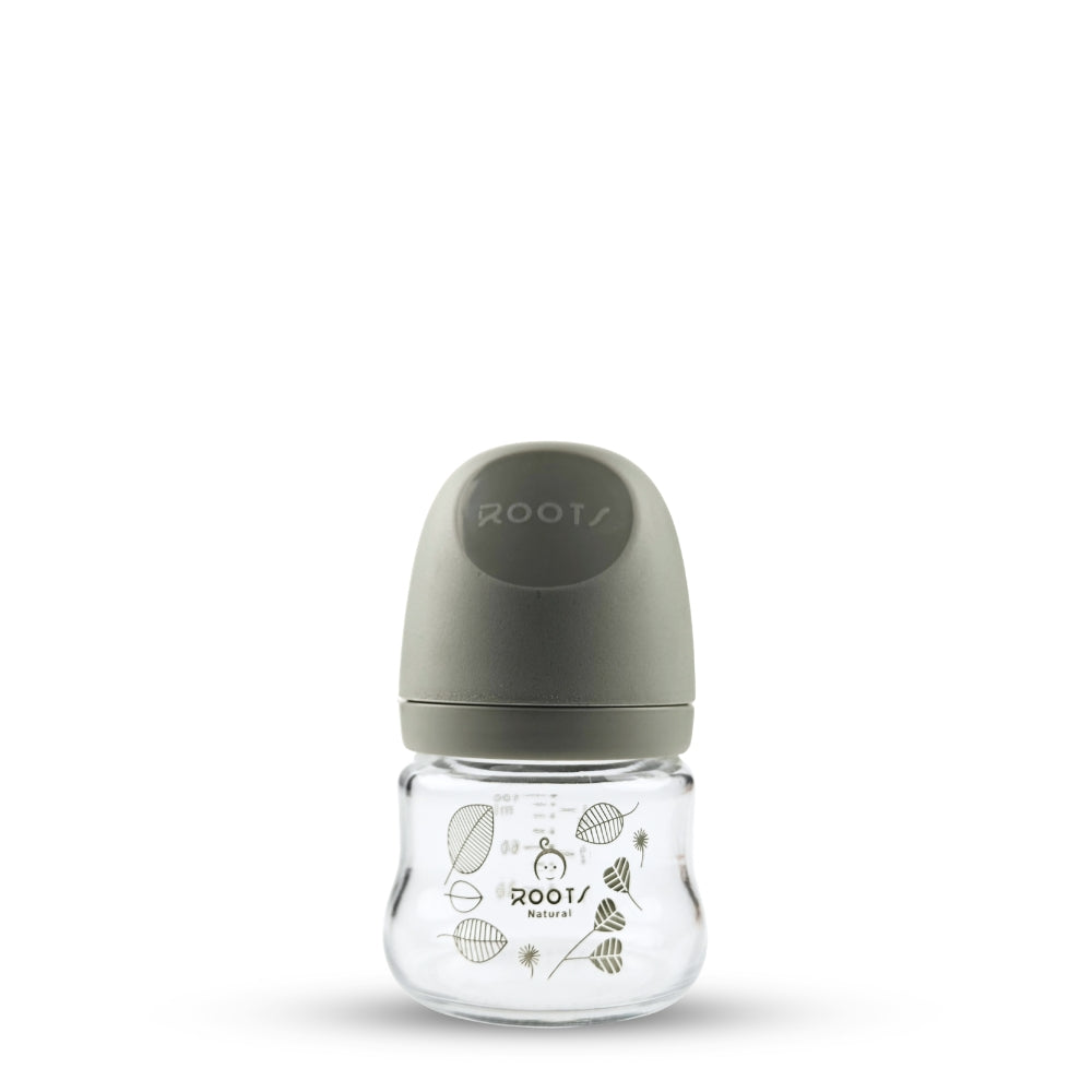 M06 Premium Slate Green Glass |  Wide Neck Baby Feeder | 100ml/3oz