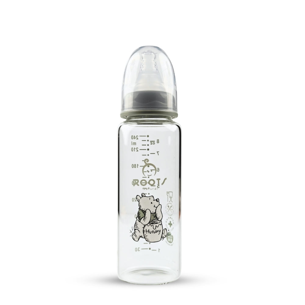 M07 Slate Green Glass |  Normal Neck Baby Feeder 240ml/8oz