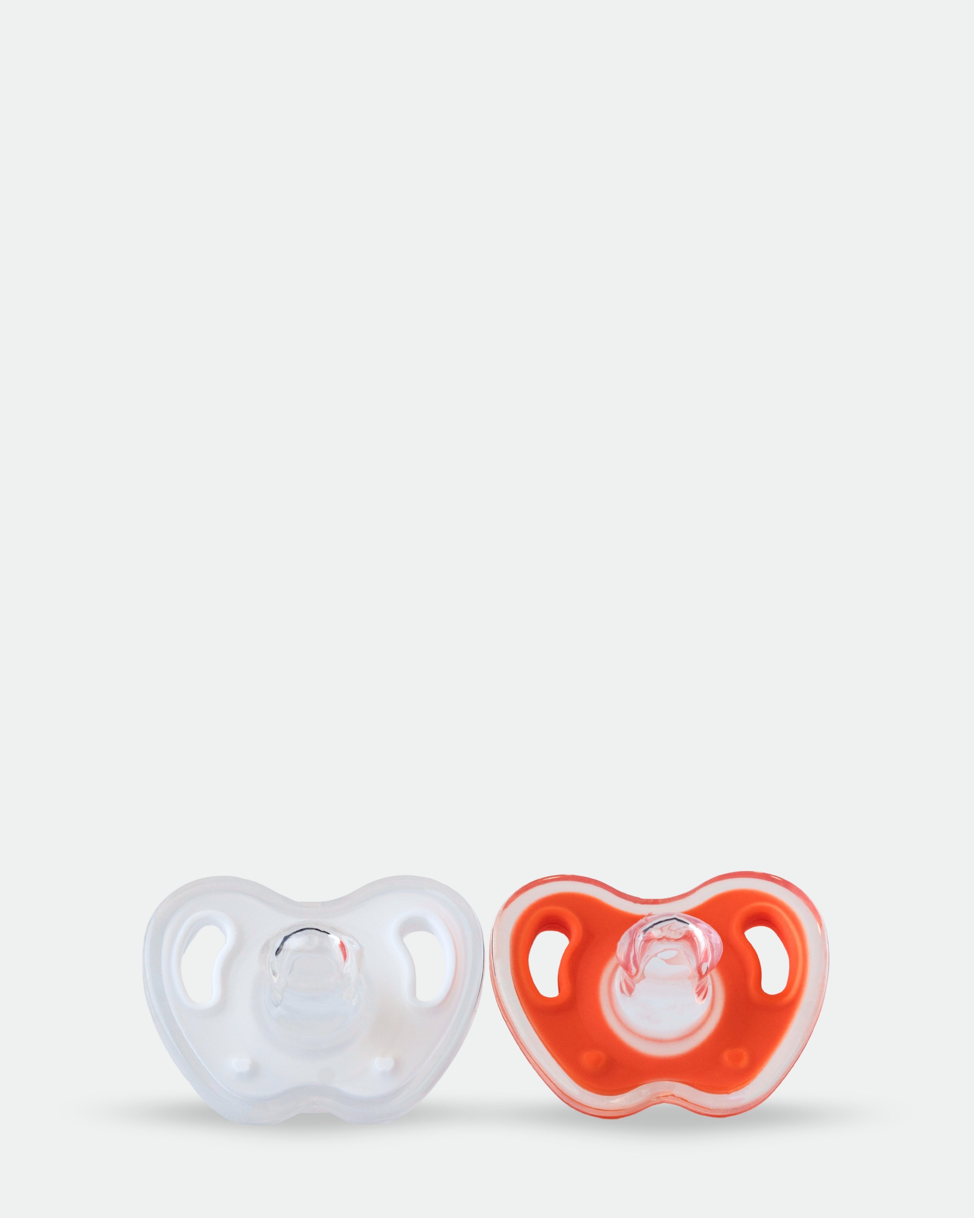 T0003 Twin Pacifier - 2 Pieces Box - 0-6M - White & Peach