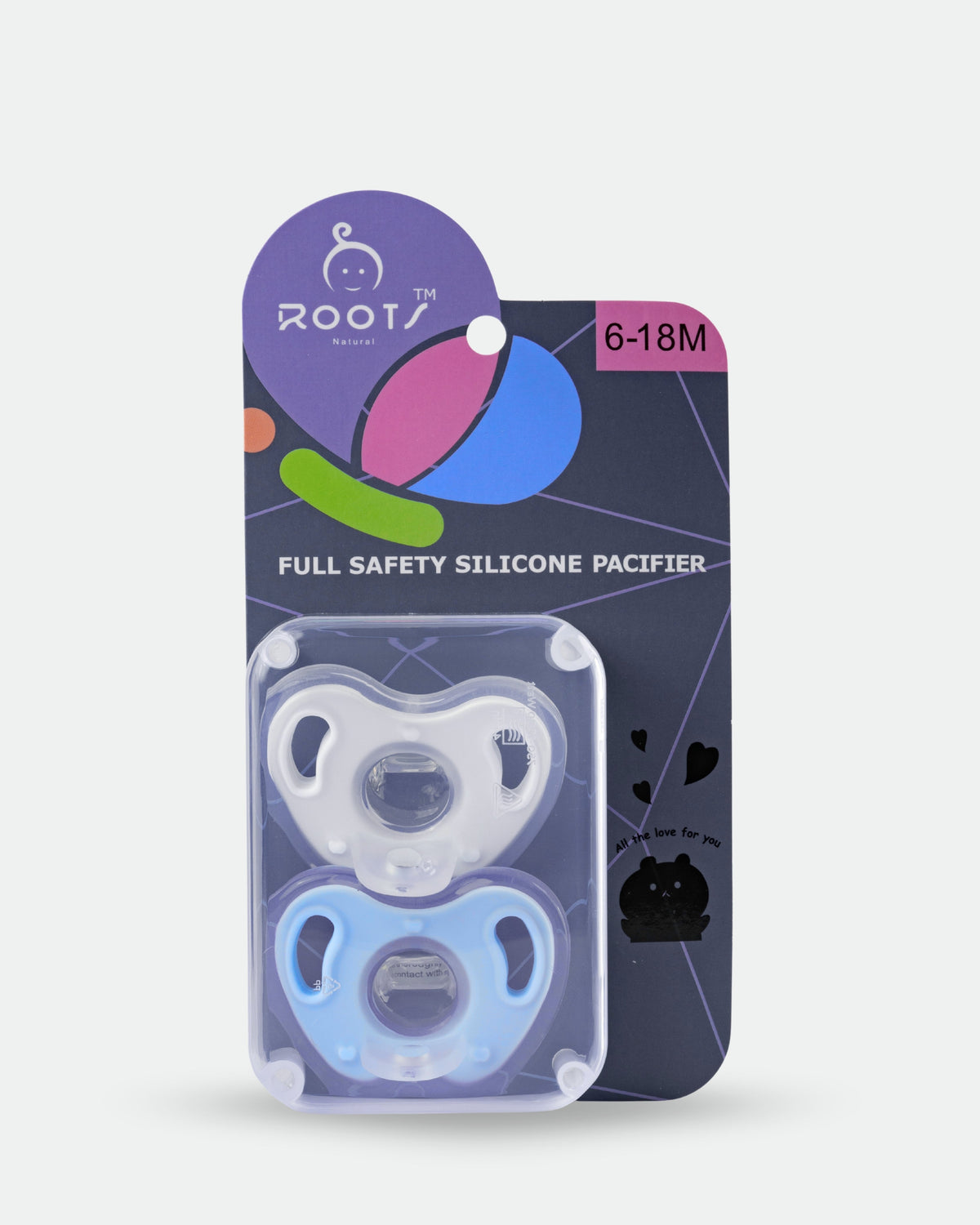 T0003 White & Blue | Twin Pacifier | 2 Pieces Box