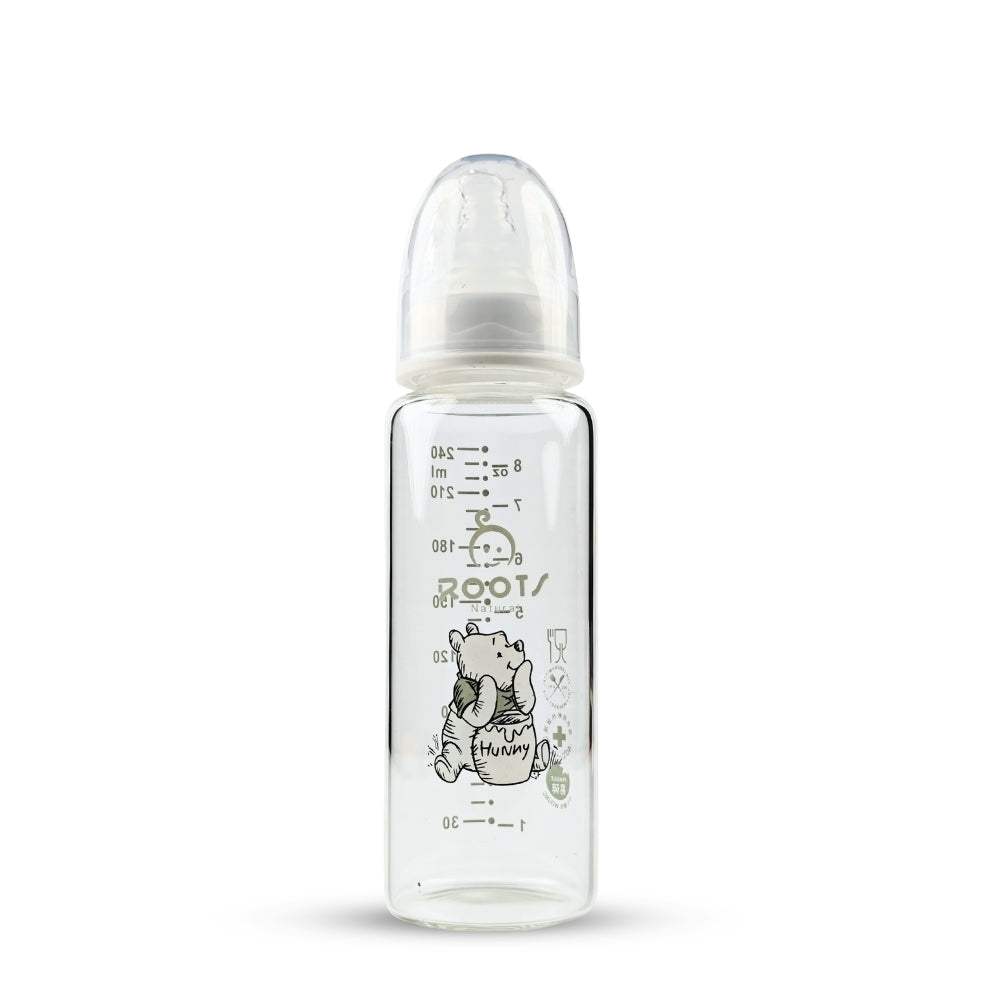 M07 White Sage Glass |  Normal Neck Baby Feeder 240ml/8oz