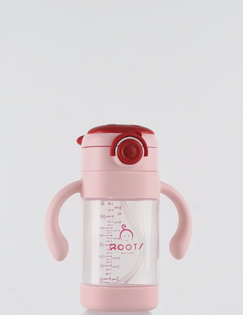 J1007 Pink |  Straw Training Cup | 300ml\9oz